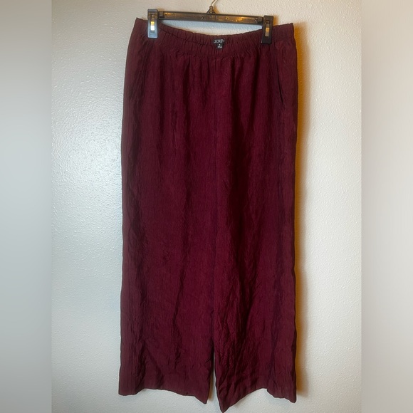 J Crew Stratus Pant in Textured Burgundy Size M - Picture 4 of 9